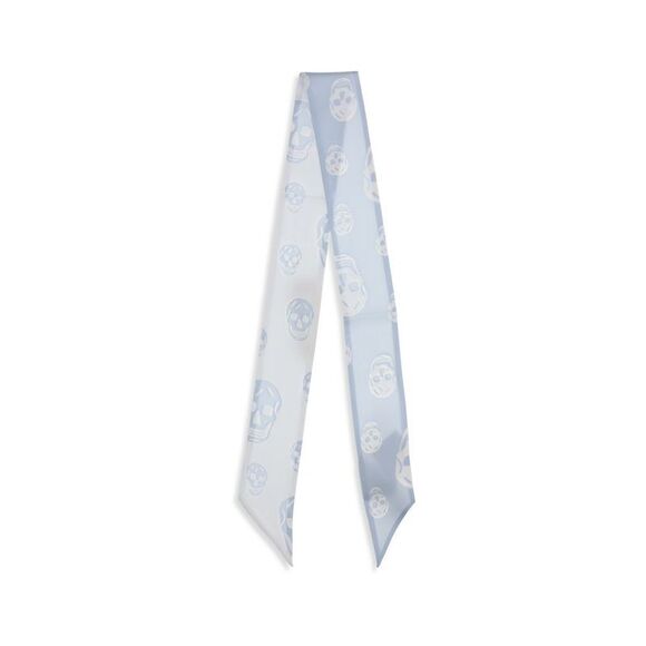Alexander McQueen Blue Silk Women's Scarf